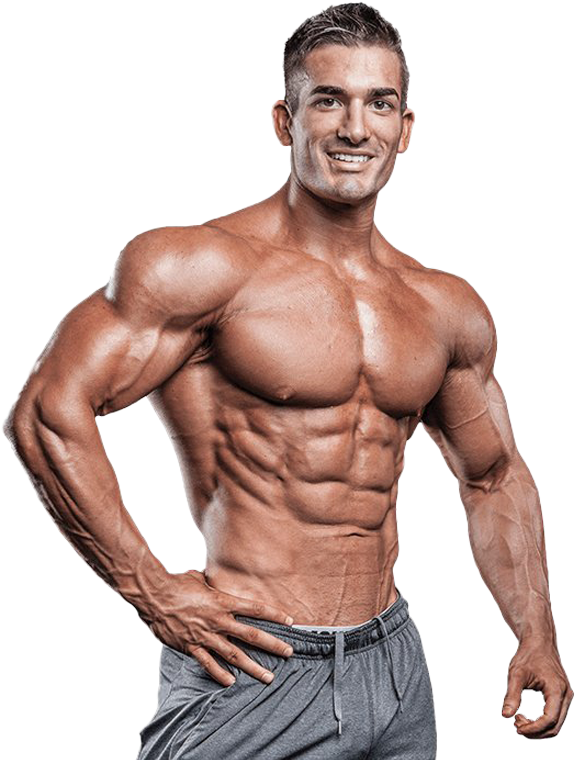 Muscular Man Posing Bodybuilding PNG Image