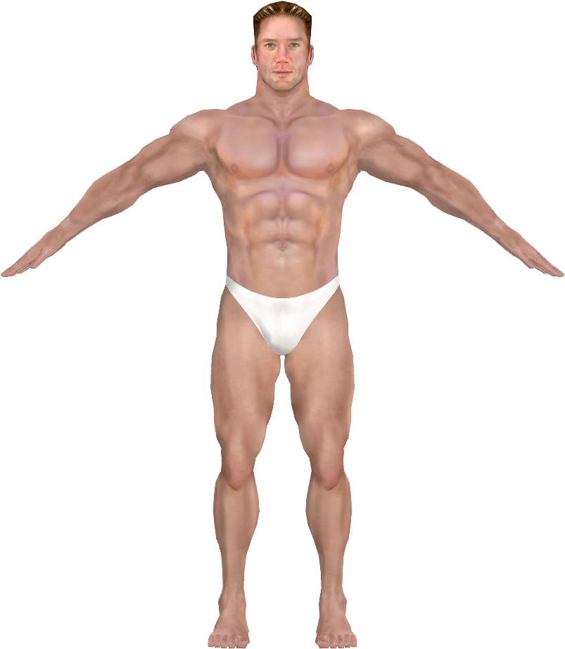 Muscular Man Posingin Underwear PNG Image