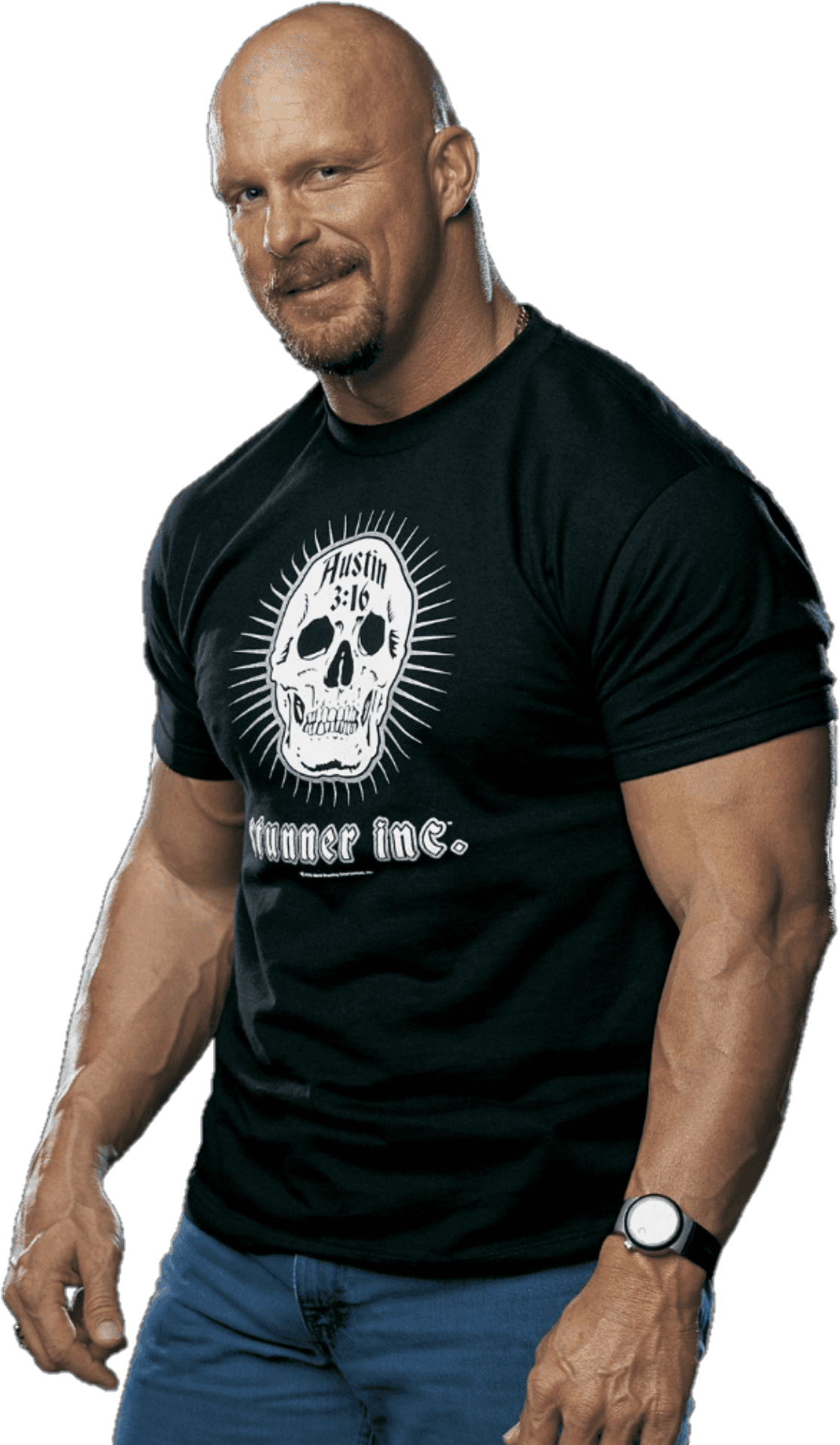 Muscular Manin Black Shirt PNG Image