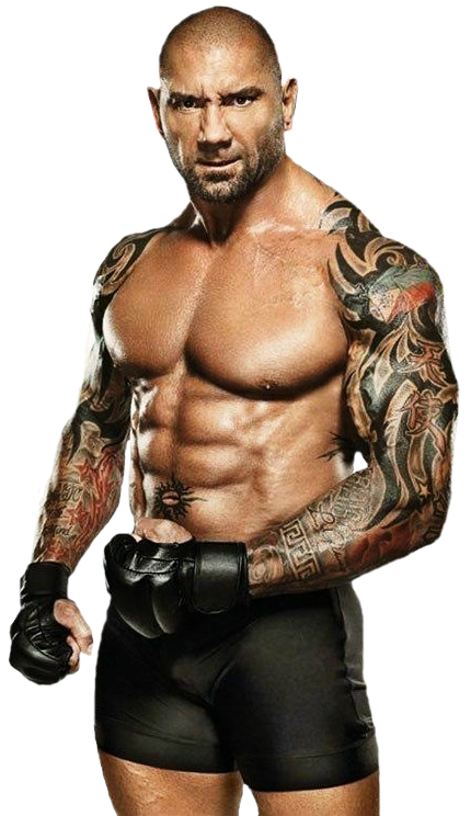 Muscular Tattooed Wrestler Portrait PNG Image