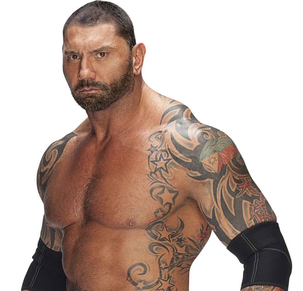 Muscular Tattooed Wrestler Portrait PNG Image