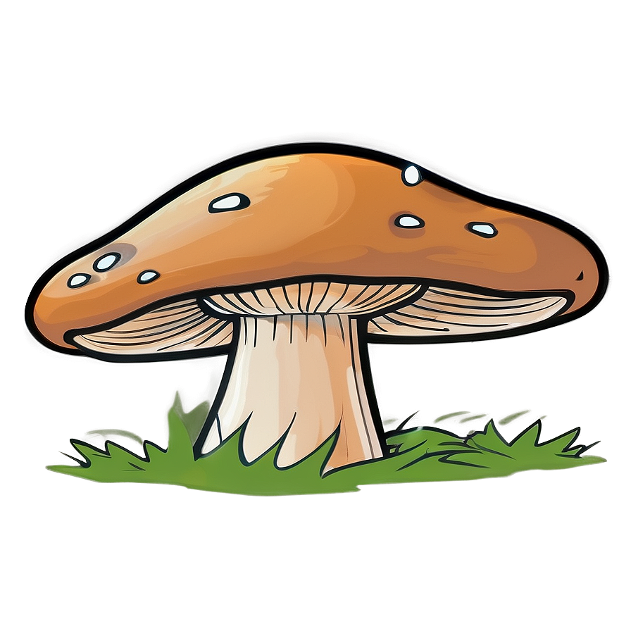 Mushroom Cartoon Outline Png 06272024 PNG Image