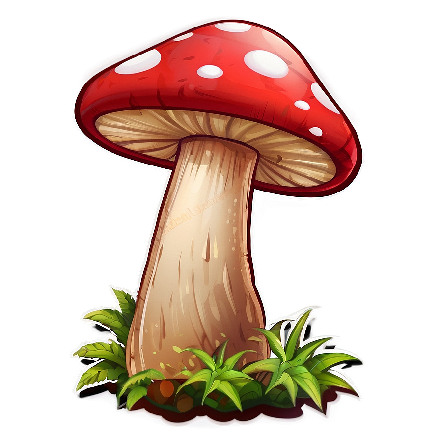 Mushroom Cartoon Sticker Png Wfo28 PNG Image