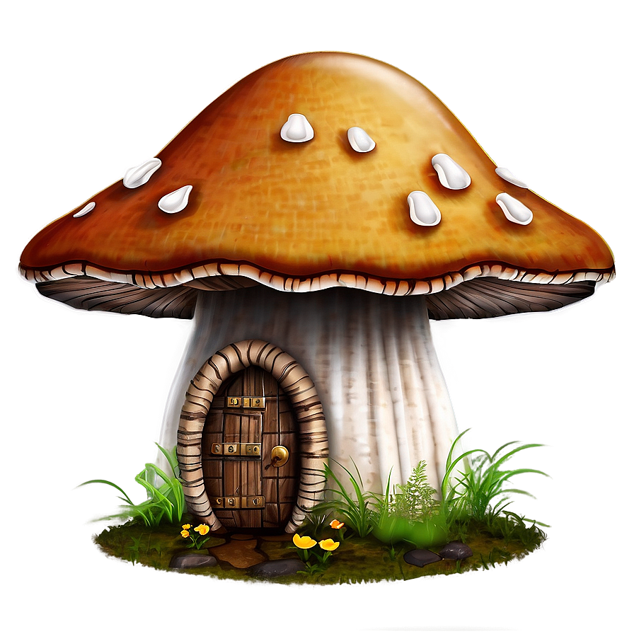 Mushroom House Png Qkr PNG Image