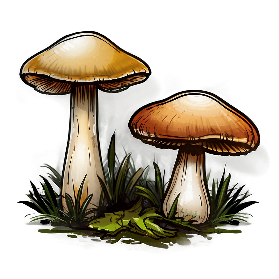 Mushroom Png Sketch 5 PNG Image