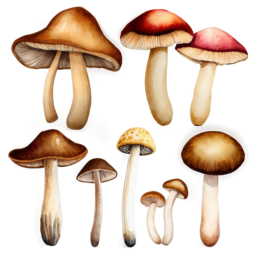 Mushroom Png Watercolor Ghl37 PNG Image