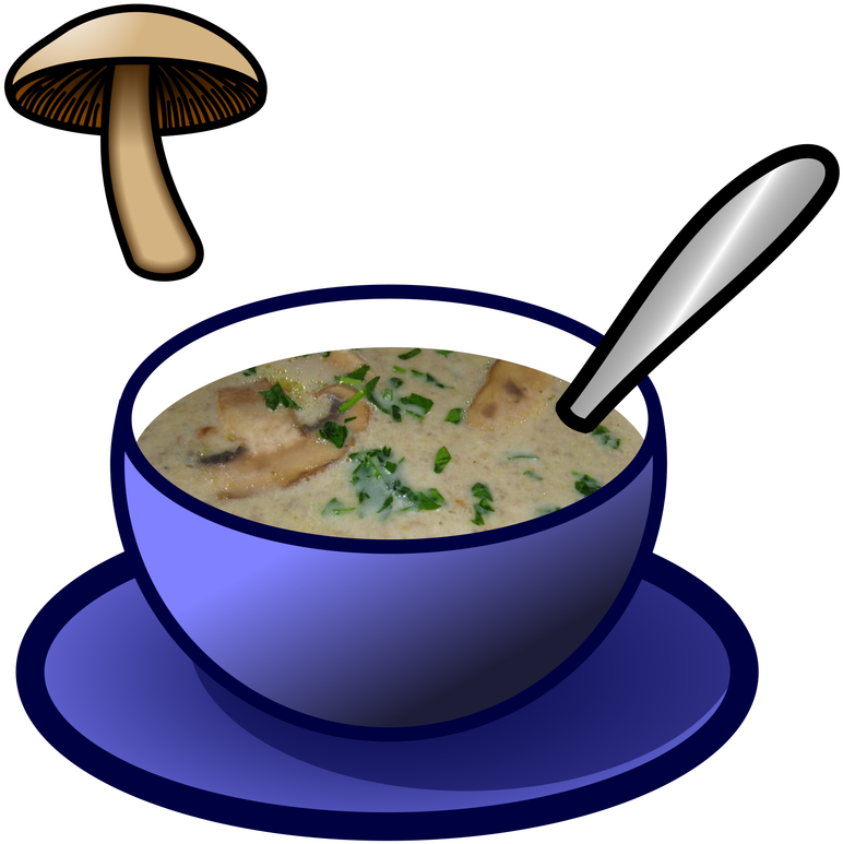 Mushroom Soup Illustration PNG Image