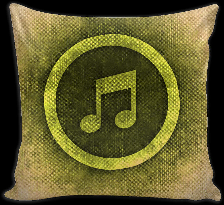 Music Note Cushion Design PNG Image