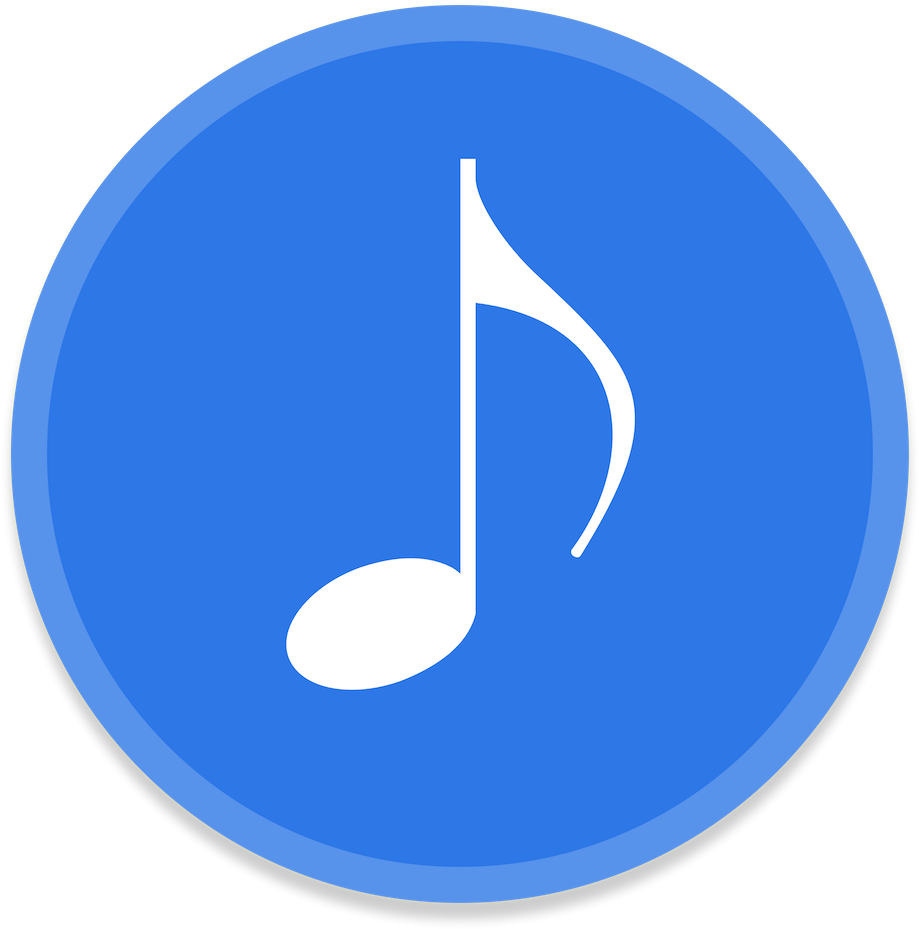 Music Note Icon Blue Background PNG Image