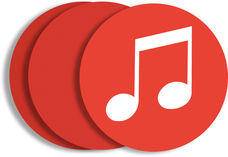 Music Note Icon Red Background PNG Image