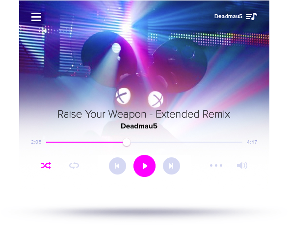 Music Player Interface Deadmau5 Extended Remix PNG Image