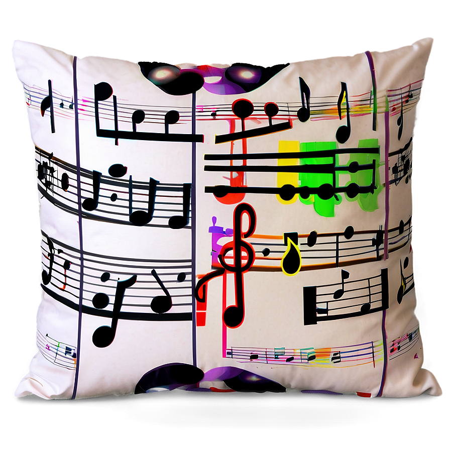 Music Theme Throw Pillows Png 06262024 PNG Image