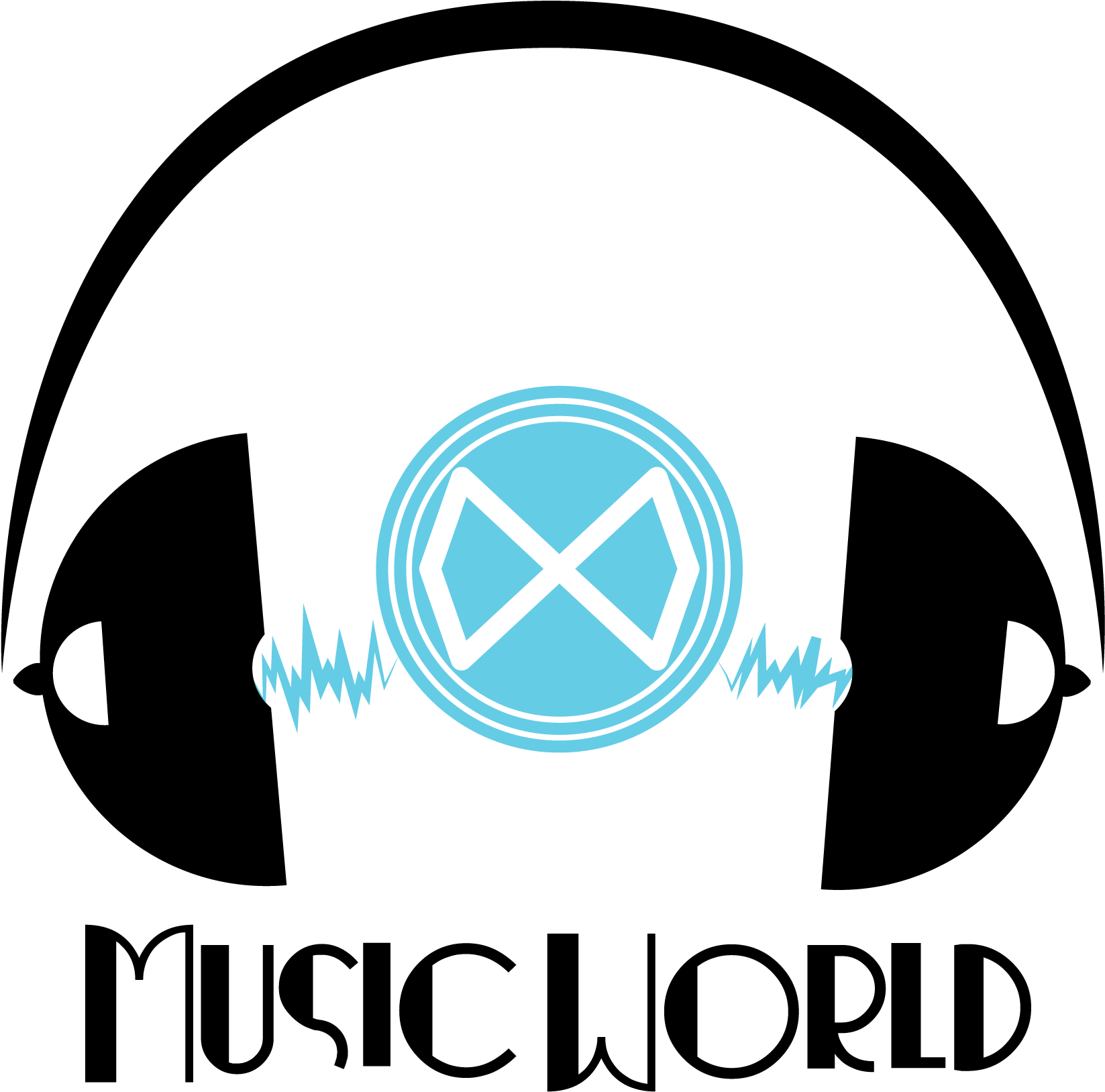 Music World Headphones Logo PNG Image