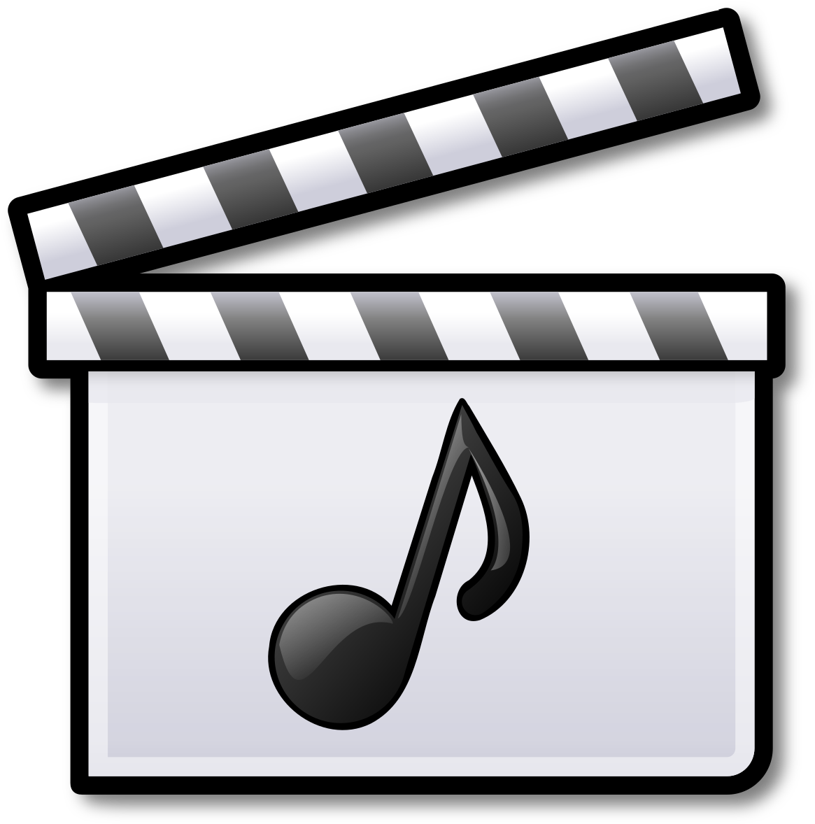 Musical Clapperboard Icon PNG Image