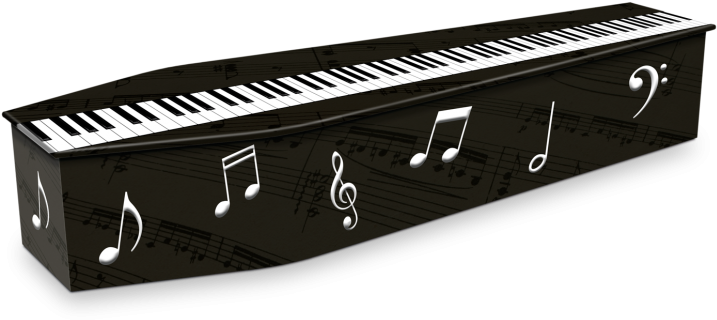 Musical Coffin Design PNG Image