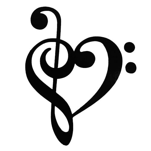 Musical Heart Abstract PNG Image