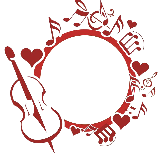 Musical Love Circle Logo PNG Image