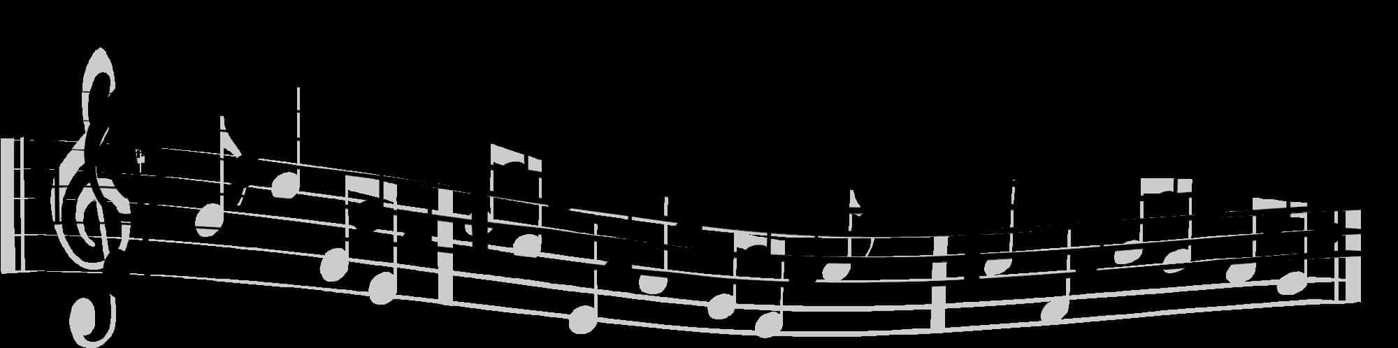 Musical Noteson Staves PNG Image