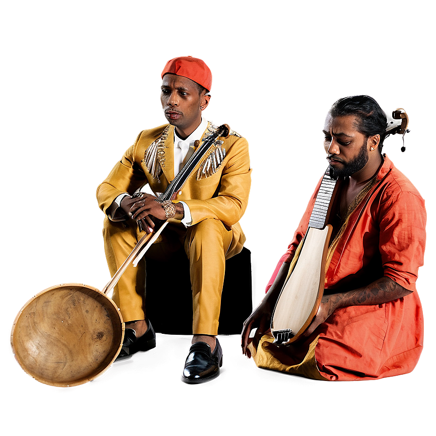 Musicians Sitting With Instruments Png Won PNG Image