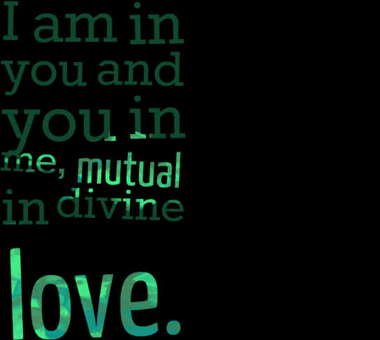 Mutual Divine Love Quote PNG Image