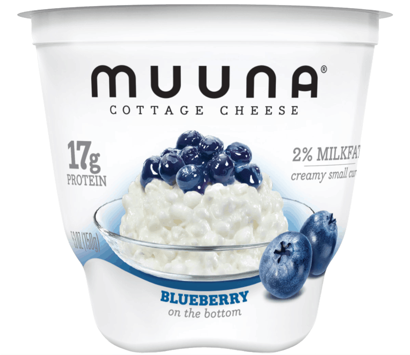 Muuna Cottage Cheese Blueberry Flavor PNG Image