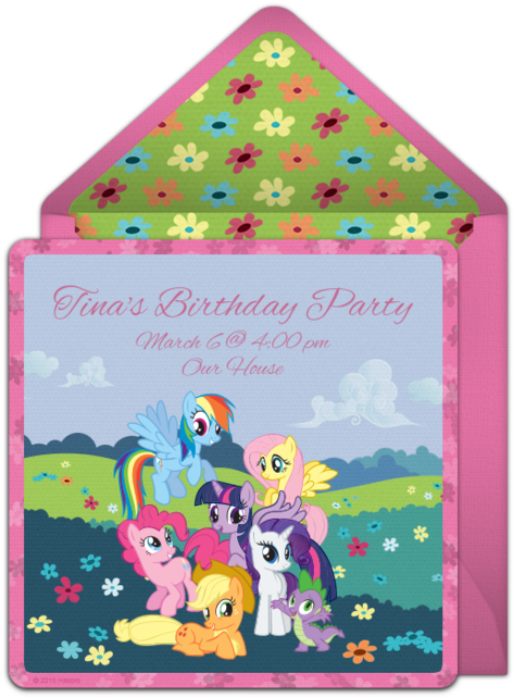 My Little Pony Birthday Invitation PNG Image