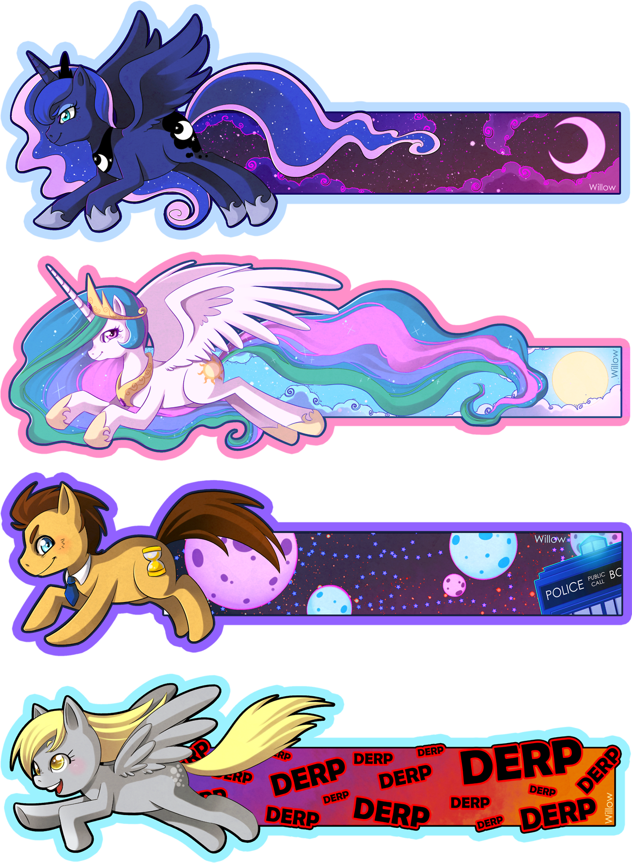 My Little Pony Character Banners PNG Image