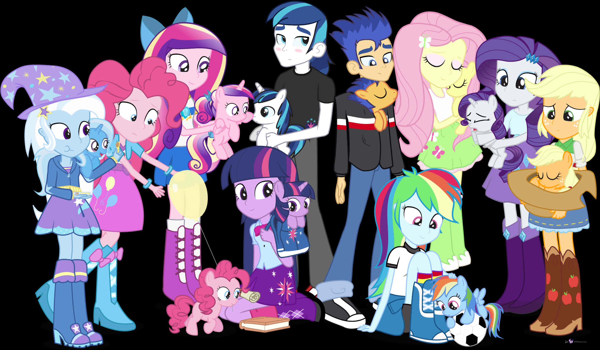 My Little Pony Equestria Girlsand Ponies PNG Image