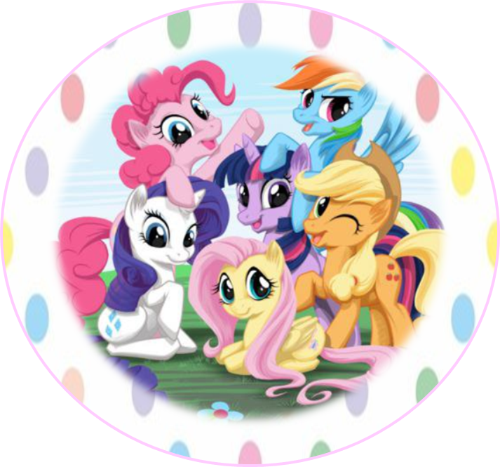 My Little Pony Group Celebration PNG Image