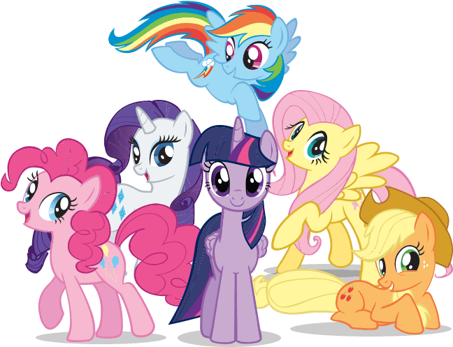 My Little Pony Group Pose PNG Image