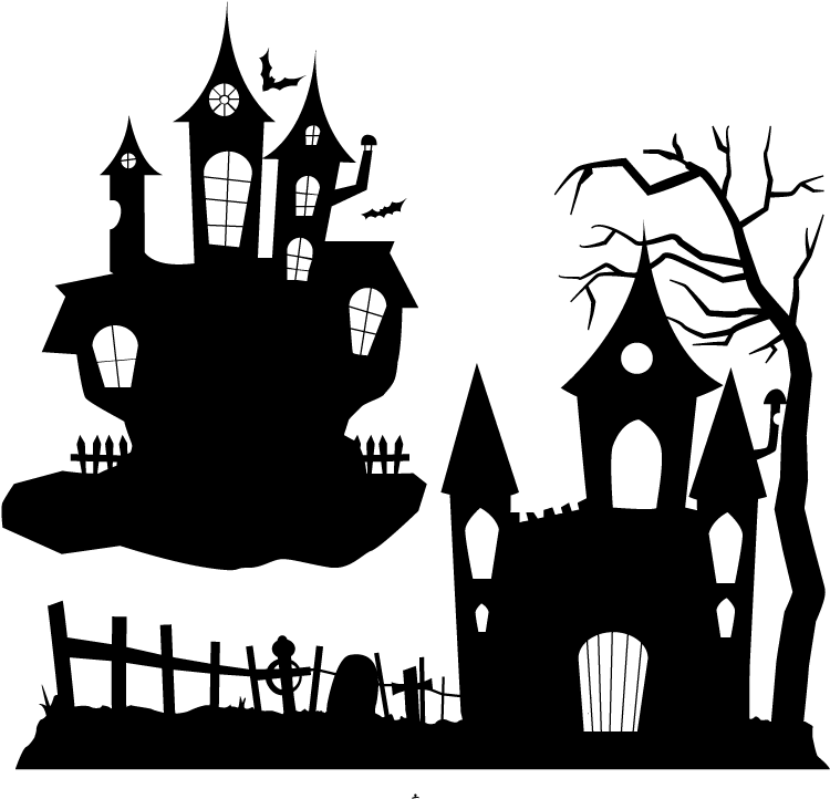 Mysterious_ Castle_ Silhouette.png PNG Image