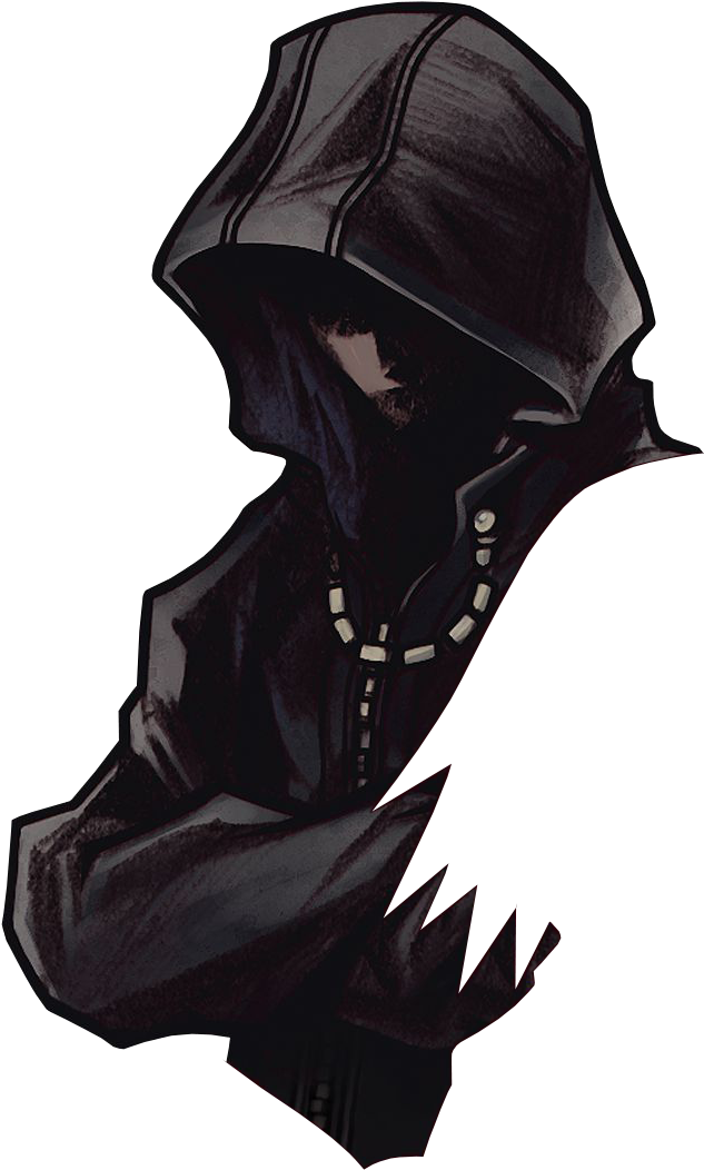 Mysterious Figurein Black Hoodie PNG Image