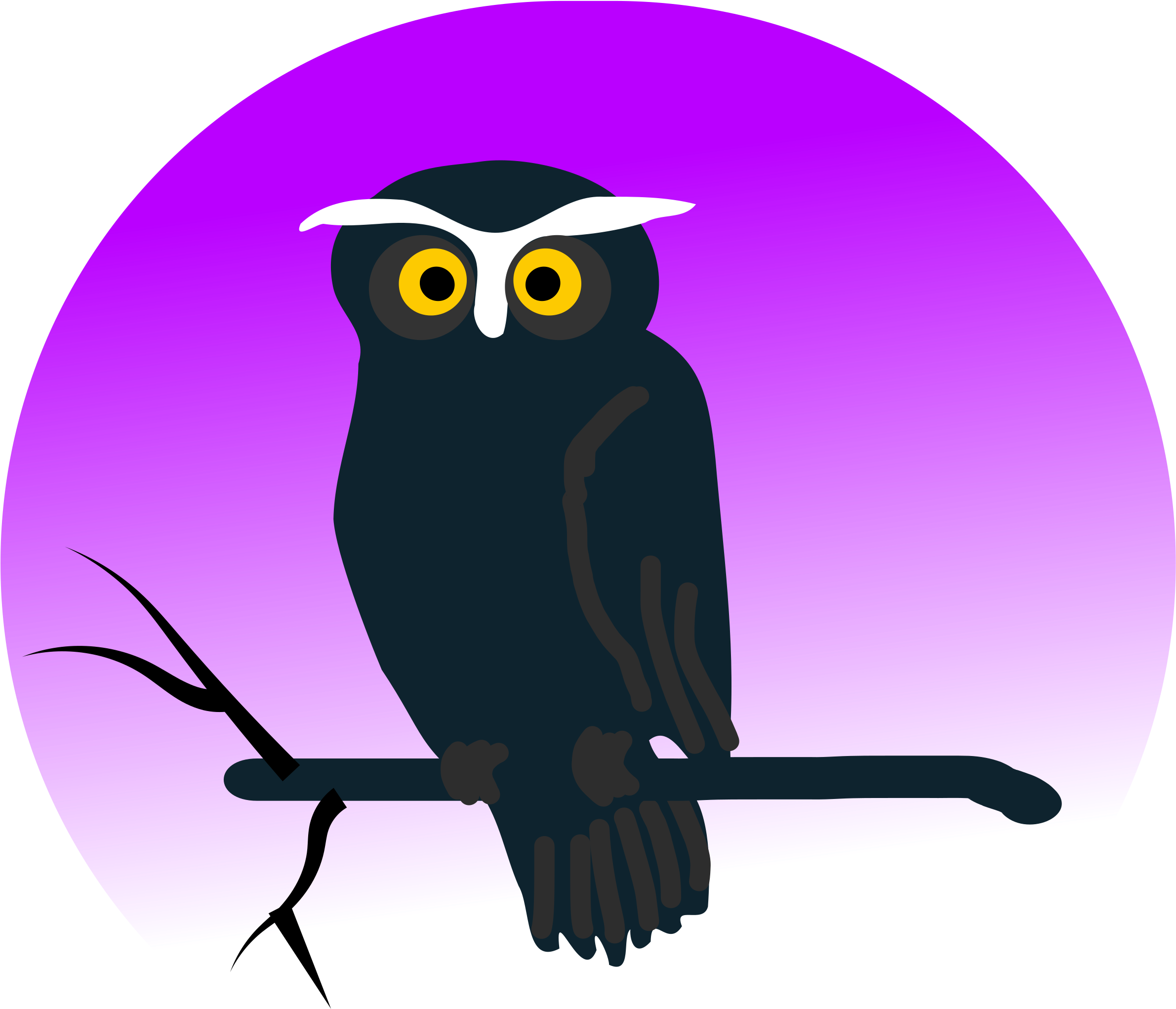 Mysterious Owlon Branch Halloween Background PNG Image