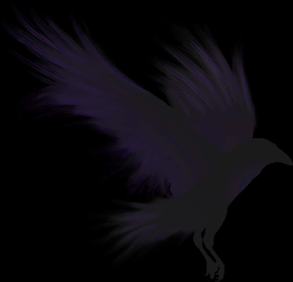 Mystic_ Purple_ Crow_ Art PNG Image