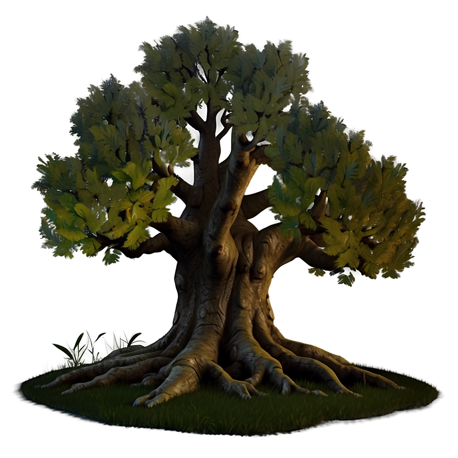 Mystical Big Tree At Night Png Dqv PNG Image