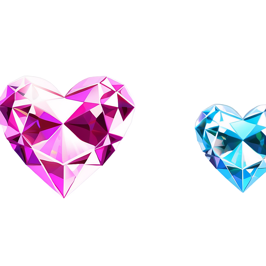 Mystical Diamond Heart Fantasy Png Bwp PNG Image