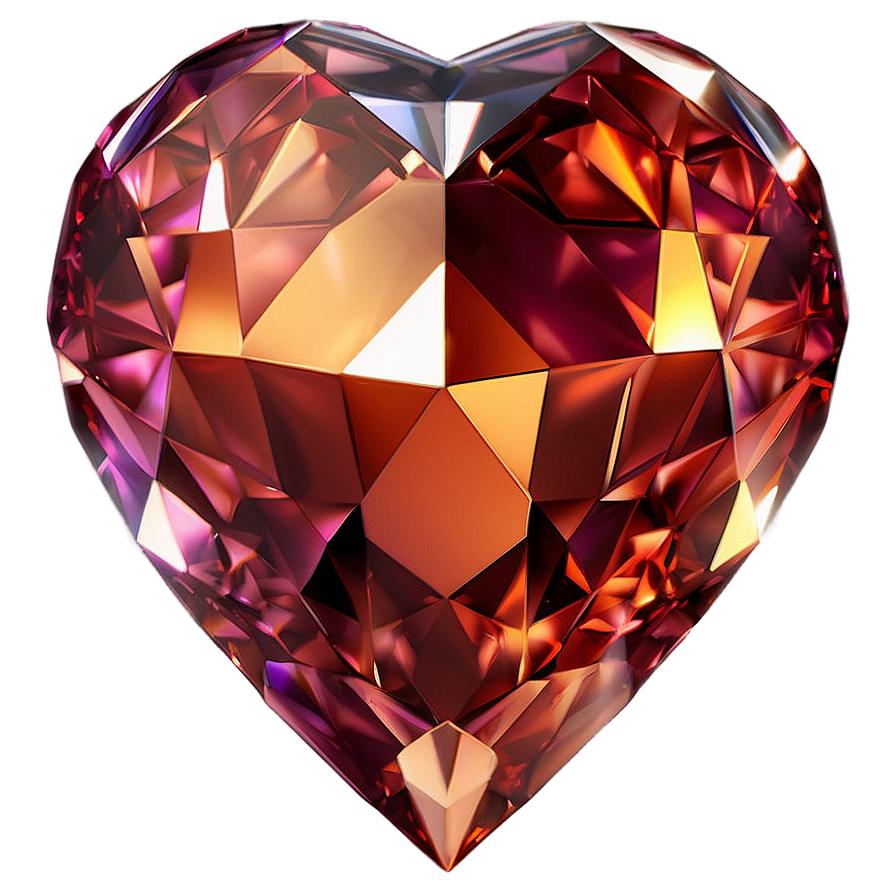 Mystical Diamond Heart Fantasy Png Sxk PNG Image