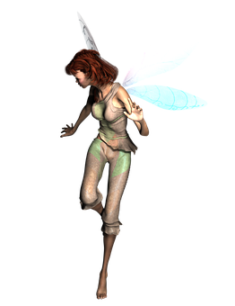 Mystical Fairy Figure PNG Image