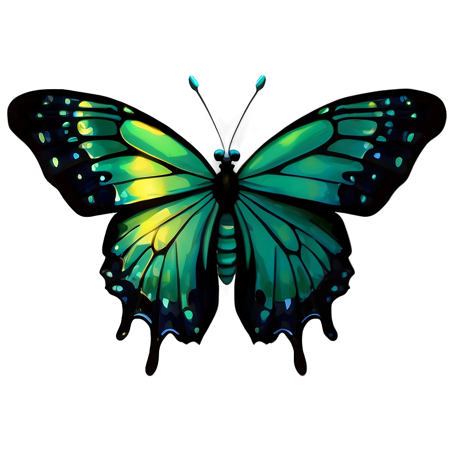 Mystical Green Butterfly Png Ulj19 PNG Image