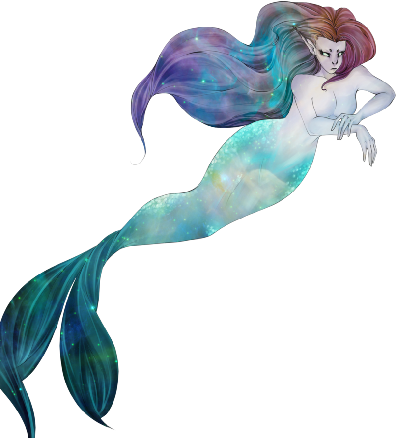 Mystical Mermaid Illustration PNG Image