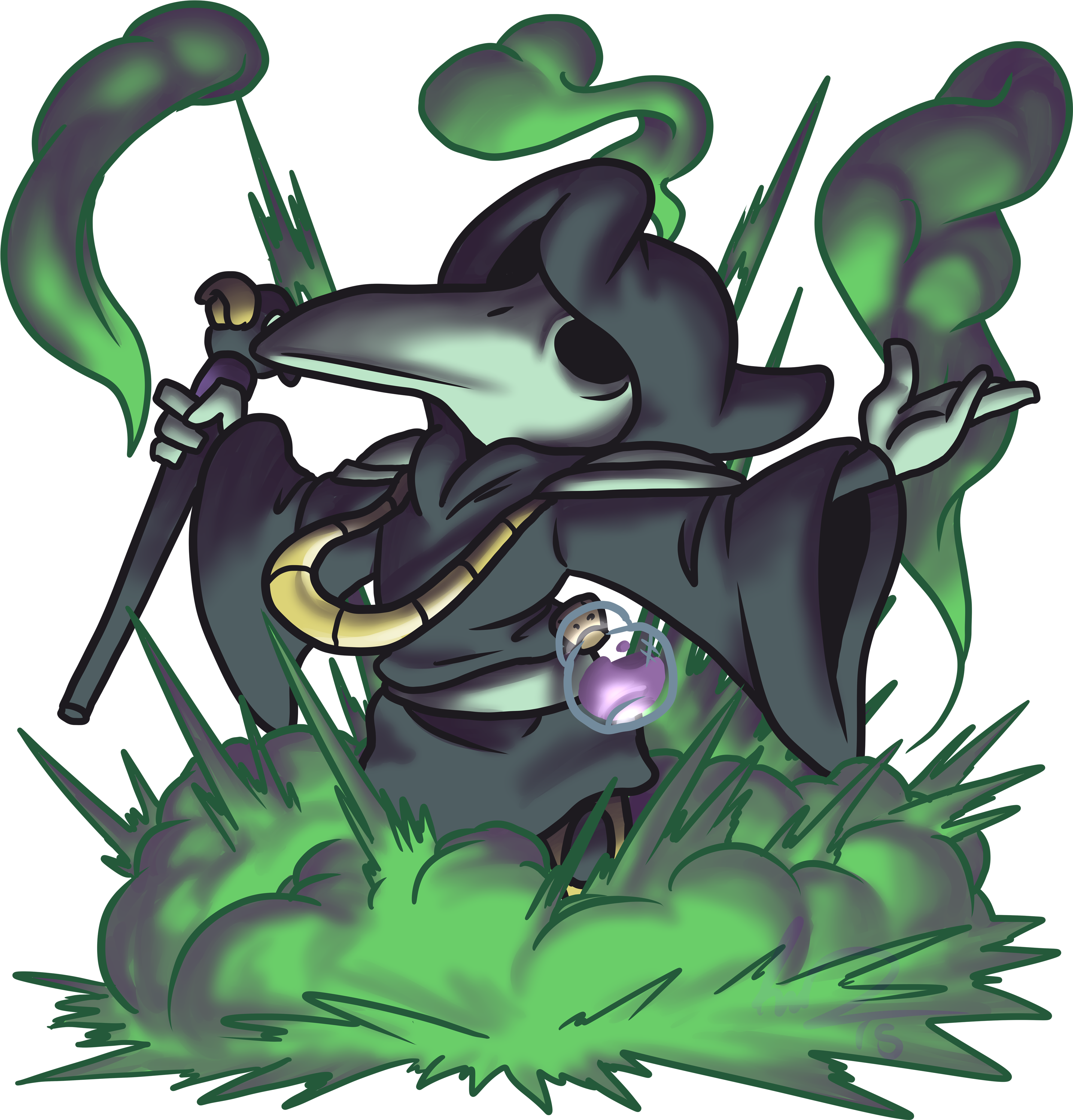 Mystical_ Plague_ Doctor_ Knight PNG Image