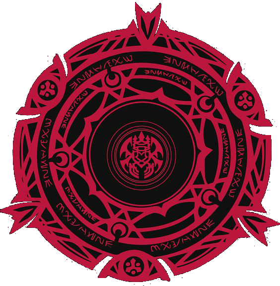 Mystical Red Summoning Circle PNG Image