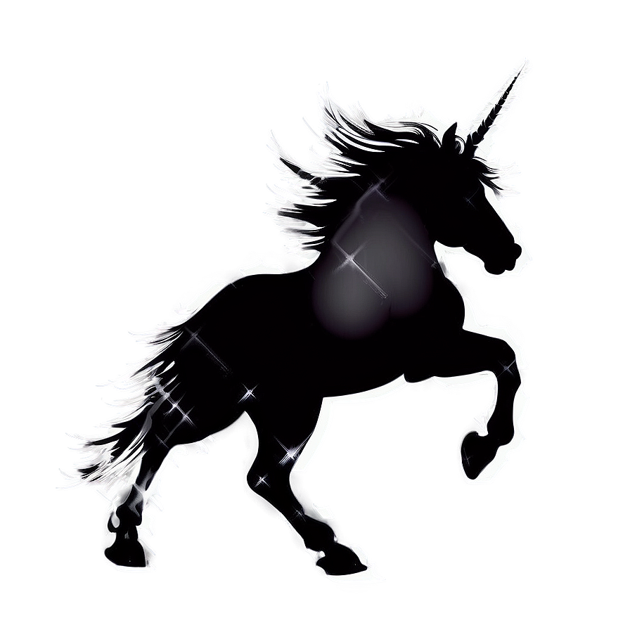 Mystical Unicorn Silhouette Png 05212024 PNG Image