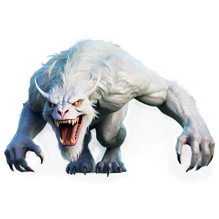 Mystical White Monster Beast Png 88 PNG Image