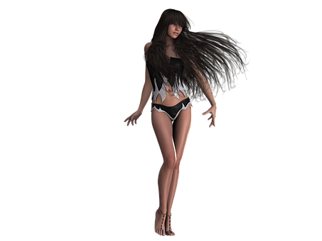 Mystical_ Winged_ Woman_ Render PNG Image