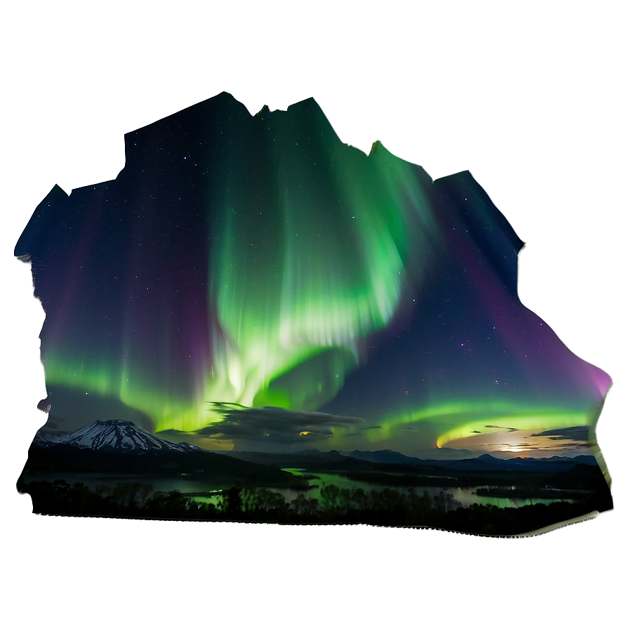 Mystifying Aurora Over Landscapes Png Igx PNG Image