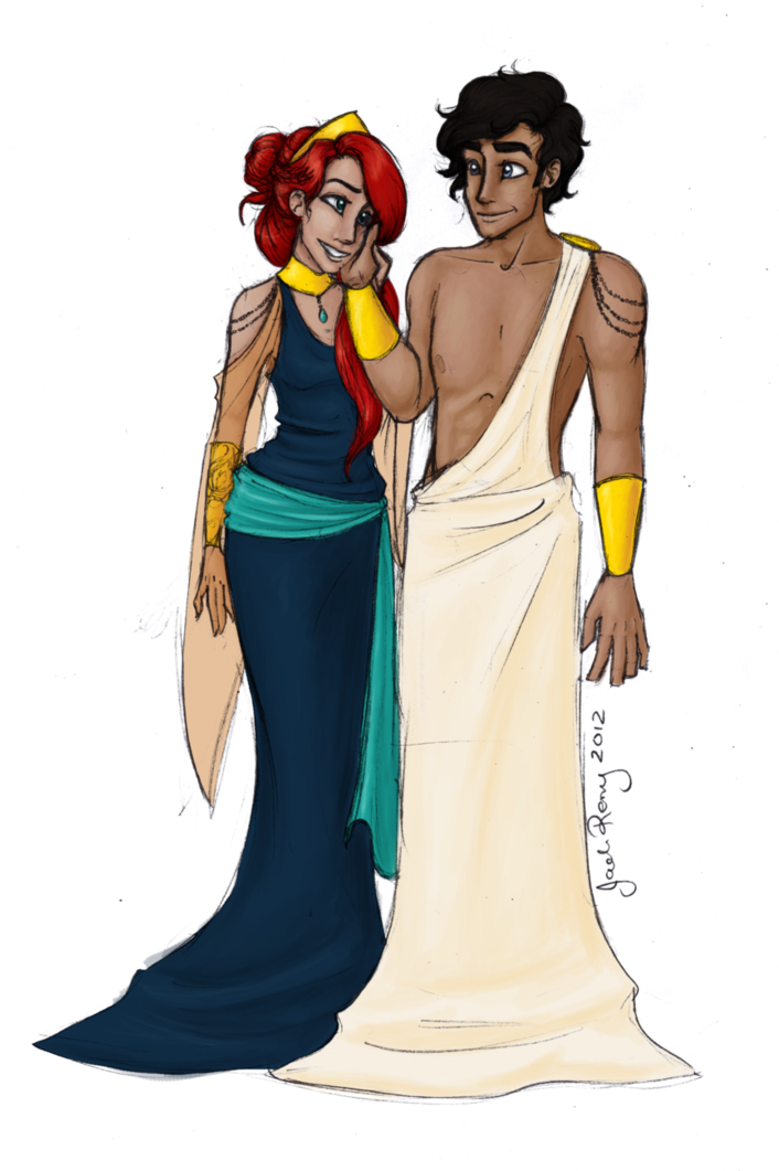 Mythical Couple Illustration PNG Image