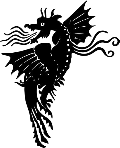 Mythical Sea Dragon Vector Illustration PNG Image