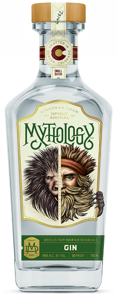 Mythology Gin Bottle Artwork PNG Image