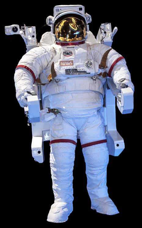 N A S A Astronaut Spacesuit Portrait PNG Image